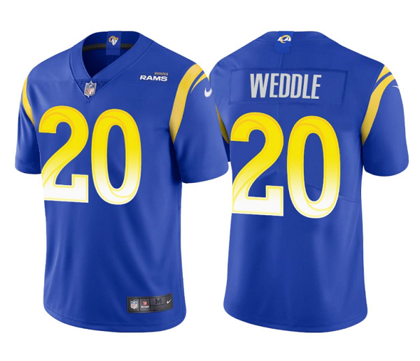 Men's Los Angeles Rams #20 Eric Weddle Royal Vapor Untouchable Limited Stitched Football Jersey Men's Los Angeles Rams #20 Eric Weddle Royal Vapor Untouchable Limited Stitched Football Jersey